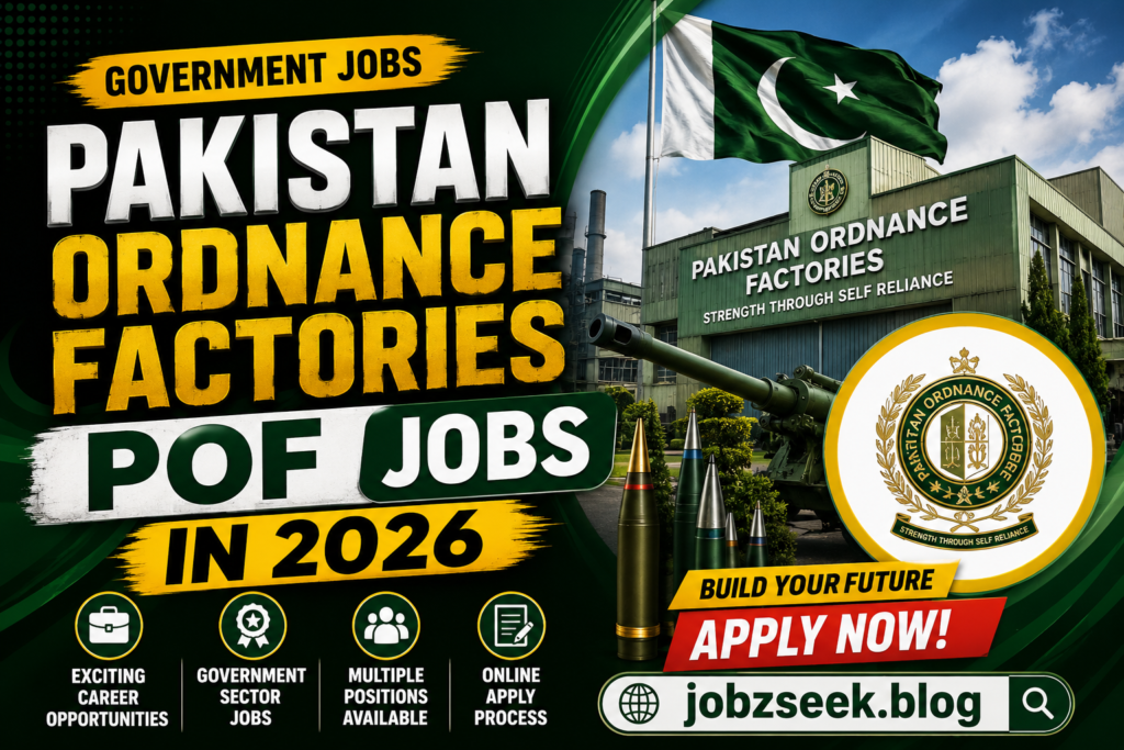Pakistan Ordnance Factories POF Jobs in 2026