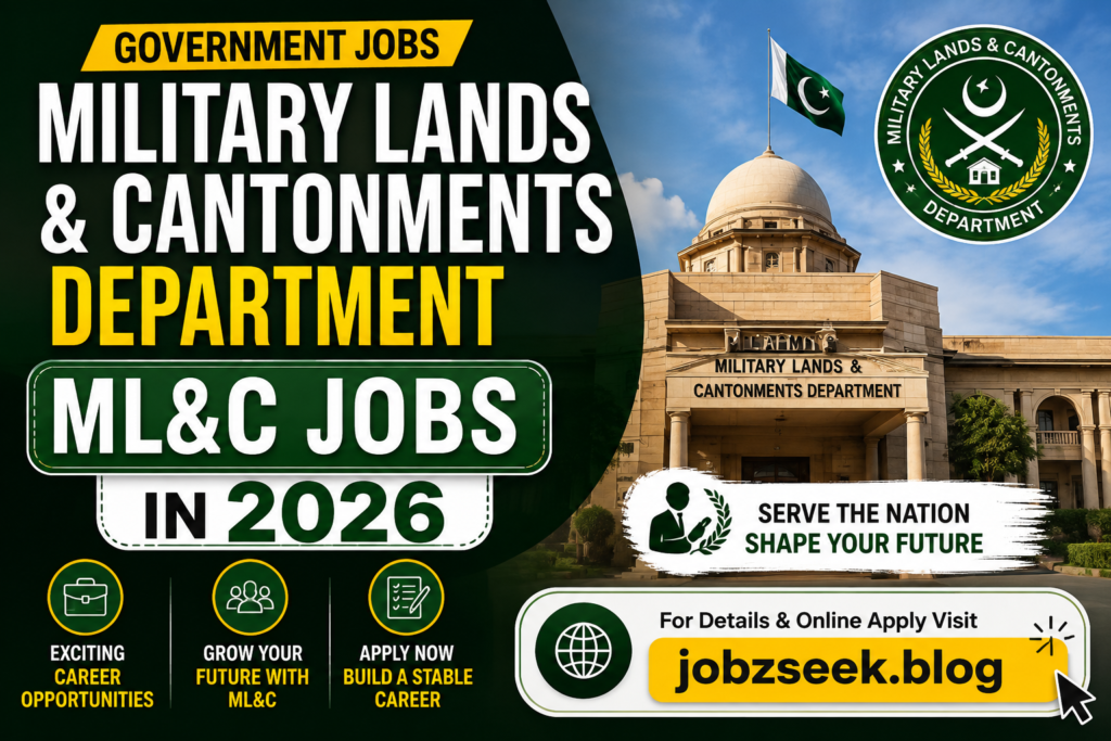 Military Lands and Cantonments Department ML&C Jobs in 2026 