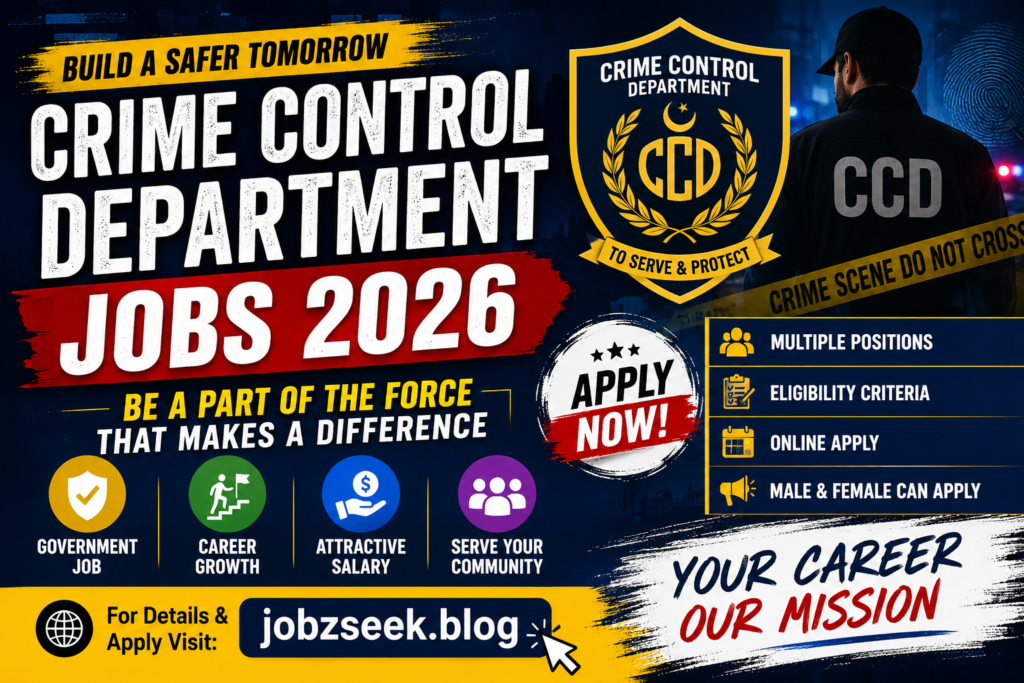 Crime Control Department CCD Jobs in 2026